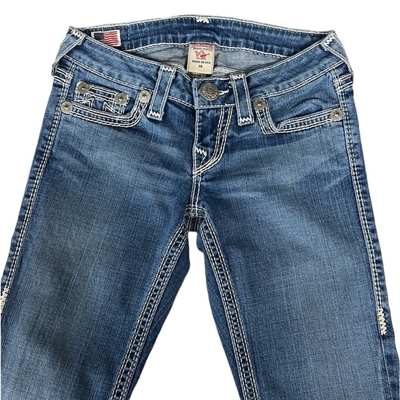 True Religion Johnny Big QT Women's Blue Denim RN#112790 Straight Leg Jeans 26 - Picture 3 of 8